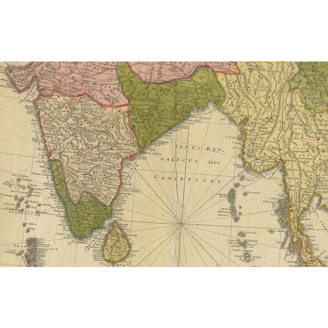Hand-Colored Map of Southeast Asia and the East Indies, 1748 For Sale - Image 6 of 7