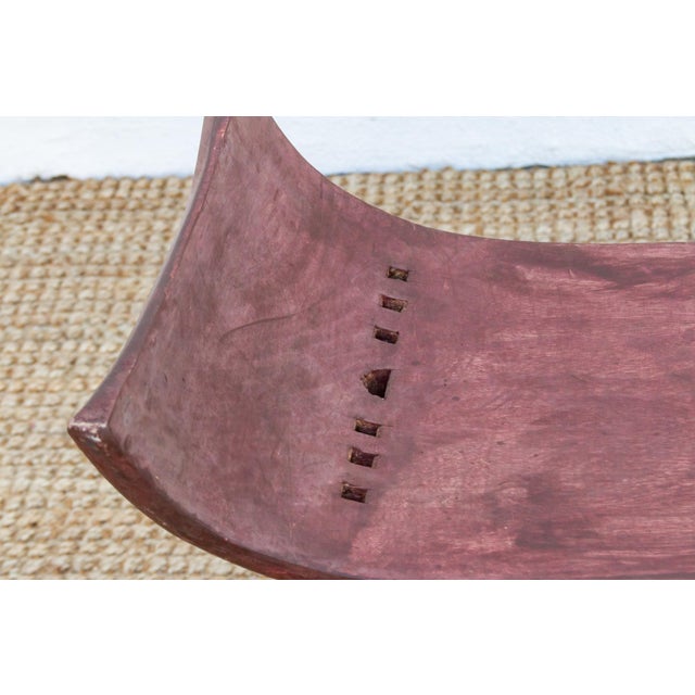 Finely Carved Vintage Leopard Ashanti Stool For Sale - Image 4 of 8