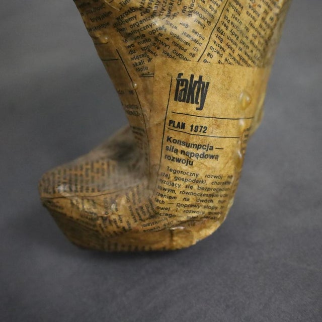 Karol Broniatowski, Life-Size Running Figure Sculpture, 1972, Papier Mache For Sale - Image 7 of 11