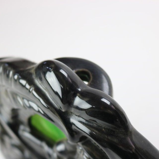 Antique Art Deco Figural Pottery and Slag Glass Table Lamp C1930 For Sale - Image 12 of 12