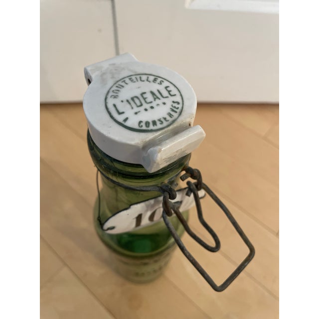 French French Antique l'Ideale Bottle With Porcelain Top For Sale - Image 3 of 12