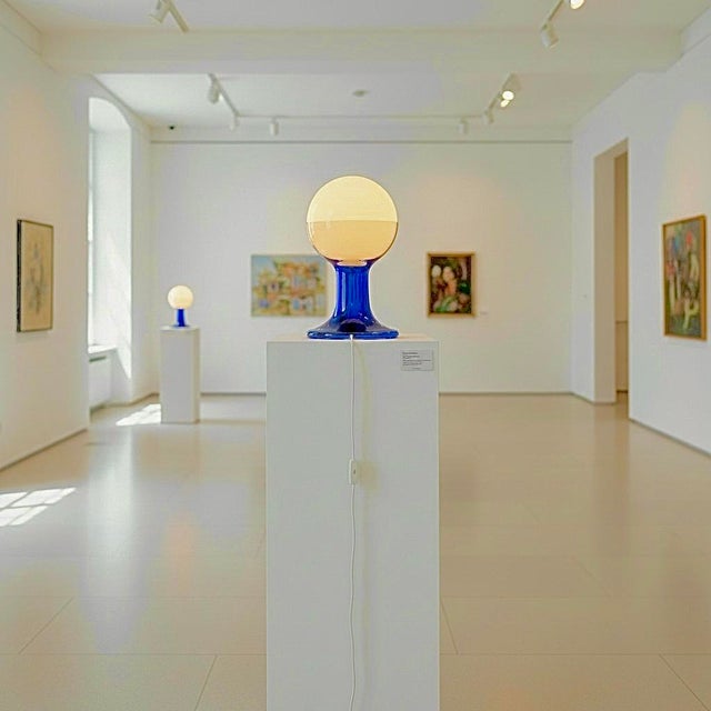 Vintage Space Age Italian Murano Glass Mod. LT216 Table Lamp by Carlo Nason for AV Mazzega, 1968 For Sale - Image 12 of 13
