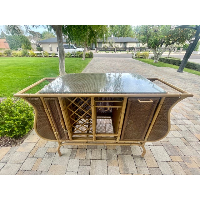 Mid-Century Modern Vintage Tiki Bar For Sale - Image 3 of 12