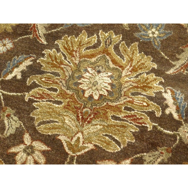 Traditional Hand Knotted Indo Oushak Rug. 8'x 9'7" For Sale - Image 3 of 18