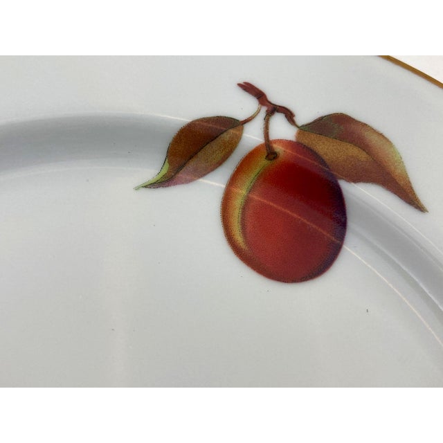 Mid 20th Century Mid 20th Century Royal Worcester England Evesham Fruit Design Porcelain Lunch Dessert Plate For Sale - Image 5 of 10