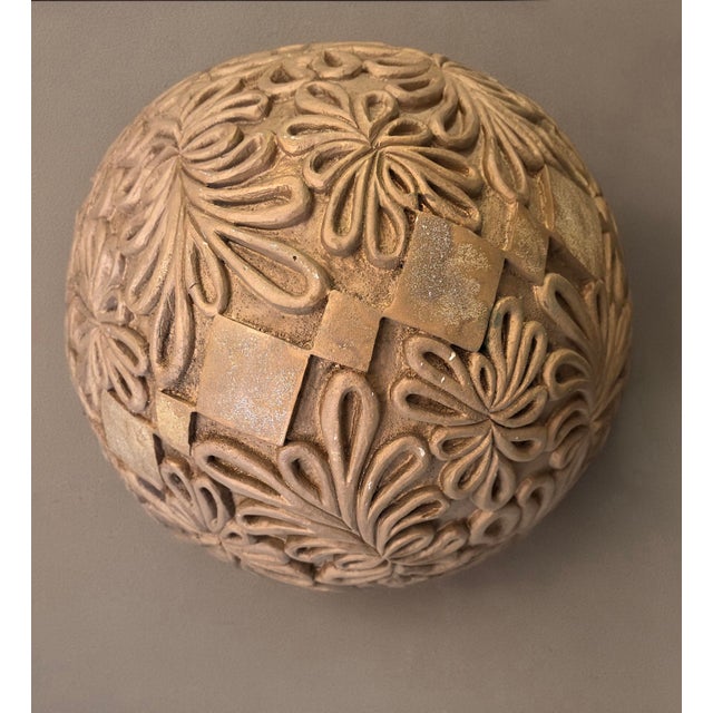 Vintage Colossal Department Store 2 Ft Gold Ornament Window Display For Sale - Image 4 of 12