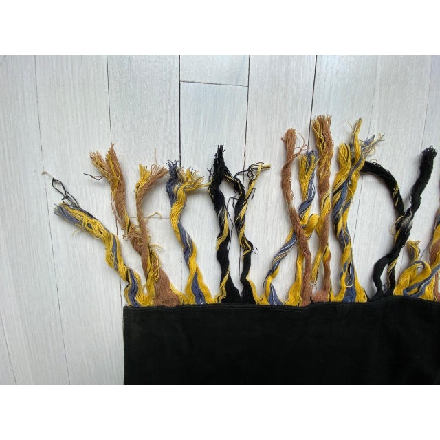 Antique Ikat Backed in Suede For Sale - Image 18 of 18