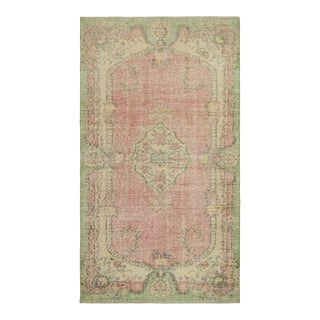 Vintage Zeki Müren Rug in Pink With Medallion and Floral Patterns | Rug & Kilim For Sale
