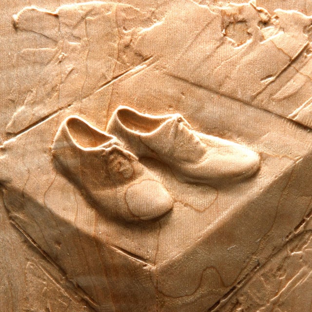 Shoes by Dana Younger | Maple and Padauk Carving of a Pair of Shoes For Sale