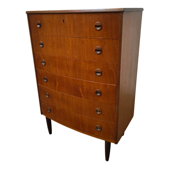 Vintage Chest of Drawers in Teak, 1970 For Sale