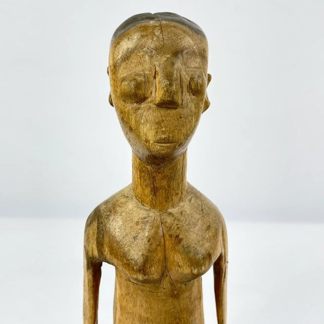 Ewe Doll, Venovi, Ghana/Togo, African Carving A male twin figure carved from wood and mounted on a custom display stand....