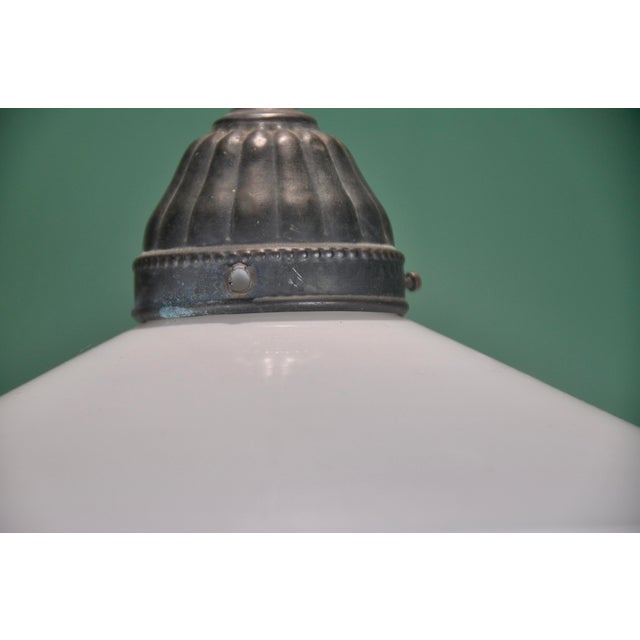 Art Deco White Opaline Lamp, 1920s For Sale - Image 11 of 12