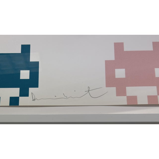 Street Art Invader, InvadHirst (Large Framed, Dual Signed Silkscreen), 2025 For Sale - Image 3 of 4