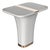 "Perla" Side Table With Stainless Steel and Bronze Details, Handmade For Sale