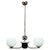 Art Deco Chrome and Opaline Glass Chandelier, Former Czechoslovakia, 1930s For Sale - Image 12 of 12