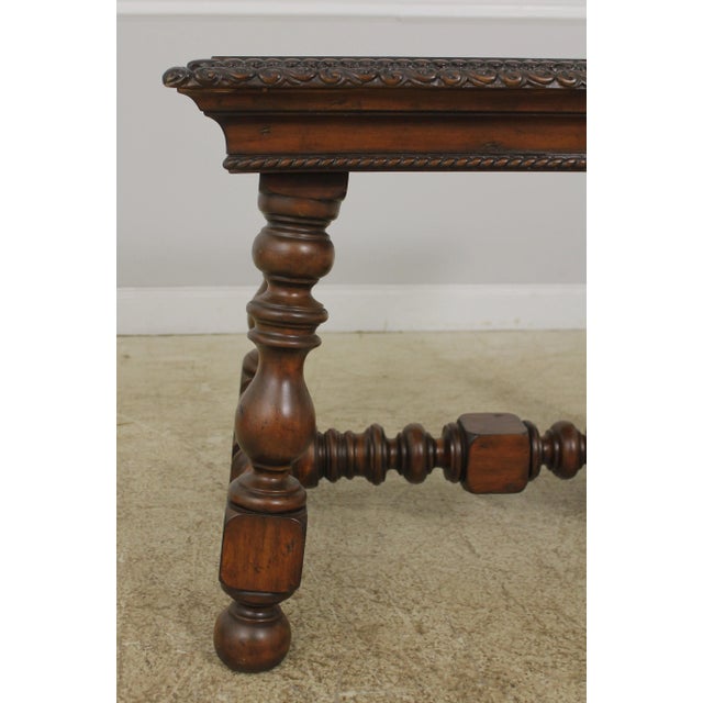 Pair Maitland Smith Oversized Inlaid Mahogany Lamp Tables For Sale - Image 10 of 13