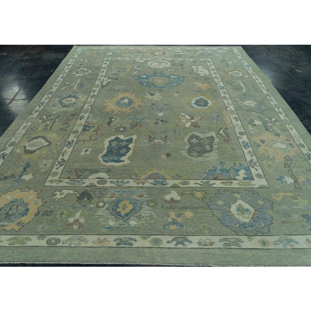 Early 21st Century Turkish Oushak Rug 8'6" x 12'4" #19183 For Sale - Image 5 of 8
