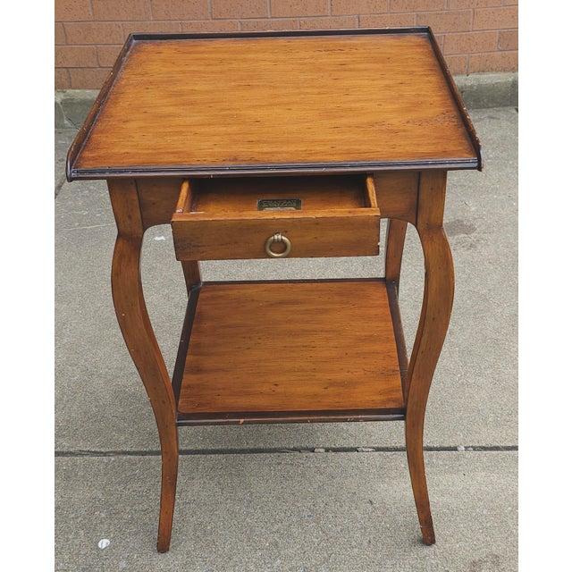 Theodore Alexander Theodore Alexander Chateaux Du Vallois Yew Wood Tier Side Table For Sale - Image 4 of 10