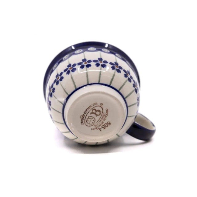 Set of 4 Cups with Saucers New Krokus Cup with Saucer - Ceramic, Hand-Painted - Zakłady Ceramiczne Bolesławiec from...