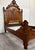 Antique Full Size Victorian Eastlake Carved Walnut and Flame Mahogany Bed For Sale - Image 4 of 14