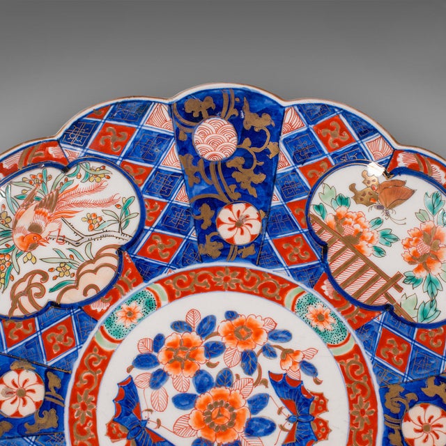 Large Antique Imari Fruit Display Plate, Japanese, Ceramic Platter, Victorian For Sale - Image 9 of 11