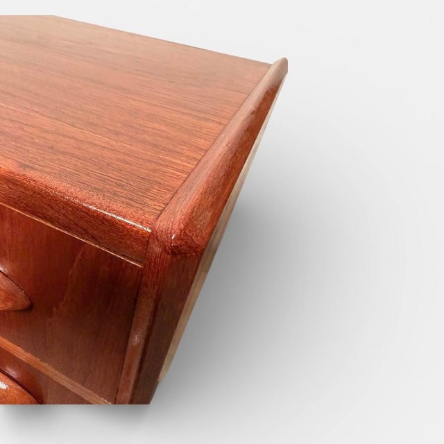 Danish Highboy Dresser with Half-Moon Handle, 1960s For Sale - Image 5 of 8