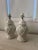 Palm Beach Style Lattice Pattern Ginger Jar Table Lamps in white glazed ceramic - a pair. Beautiful detail work and glazed...