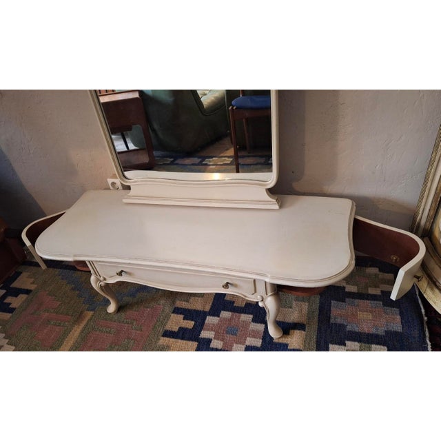 Mid-Century Modern Vintage Boho Standing Hall Mirror, 1970 For Sale - Image 3 of 6