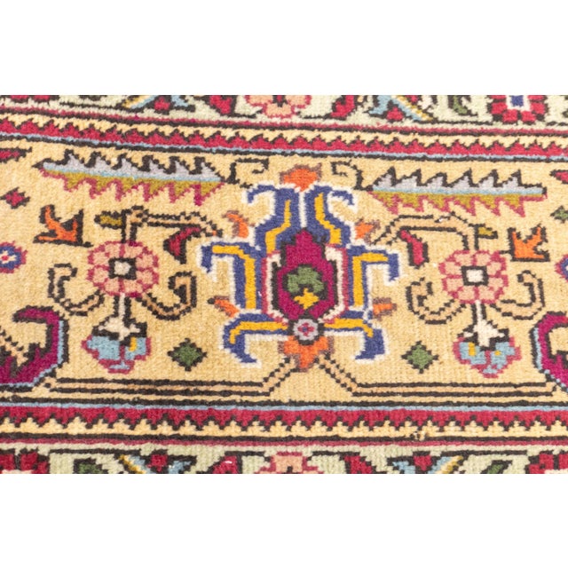 Textile Vintage Hand-Knotted Persian Tabriz Rug 6'8" X 10' For Sale - Image 7 of 14