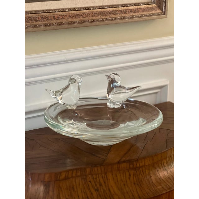 Mid 20th Century Licio Zanetti Murano Glass Sculptural Bird Decorated Bowl, Signed For Sale - Image 11 of 12
