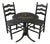1950s French Country Black Bistro Set With Vintage Mersman Scalloped Table For Sale