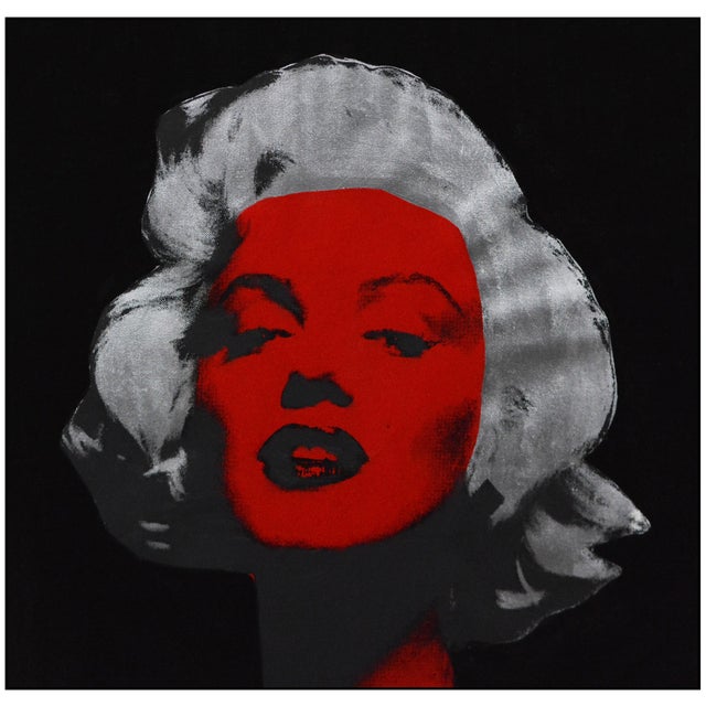 Steve Kaufman Late 20th Century Marilyn Monroe Pop Art Red Oil Painting Steve Kaufman For Sale - Image 4 of 5