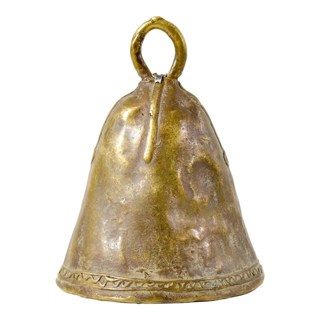 Early 20th Century Benue Brass Bell Nigeria For Sale