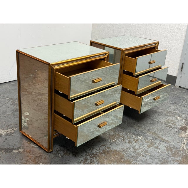 Hollywood Regency Julian Chichester Temple Nightstands, Pair For Sale - Image 3 of 12