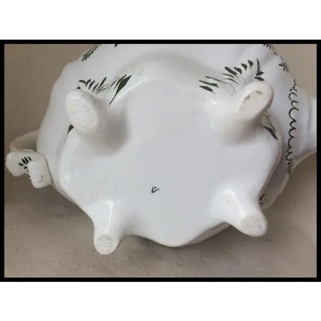 Antique C1840s Staffordshire, English Soft Paste Teapot, Hand Painted For Sale - Image 10 of 10