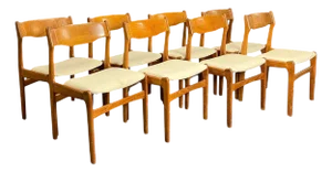 Mid 20th Century Set of Eight Erik Buch Dining Chairs in Teak