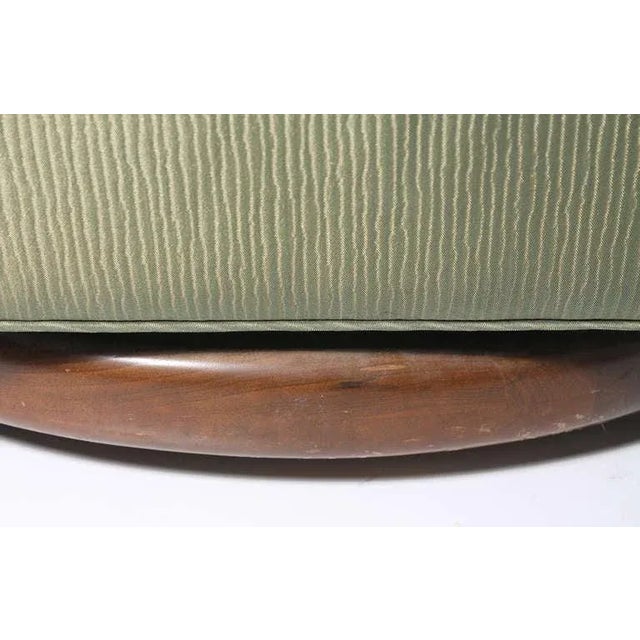 Green Milo Baughman Attributed Swivel Club Chairs - a Pair For Sale - Image 8 of 9