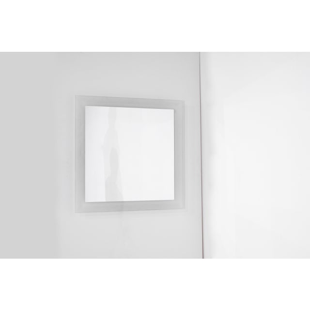 Vintage Italian Square Glass Mirror, 1970s For Sale - Image 13 of 14