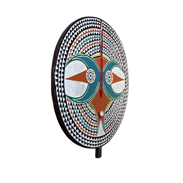 1980s Vintage African Wooden Bobo Mask Burkina Faso 30" H For Sale - Image 5 of 6