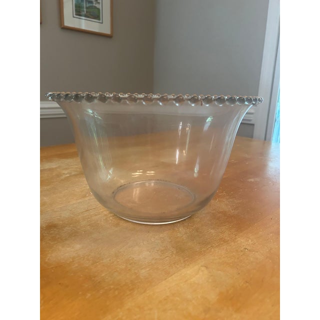 Mid 20th Century Mid 20th Century Imperial Glass Candlewick Punch Bowl and Underplate Set For Sale - Image 5 of 6