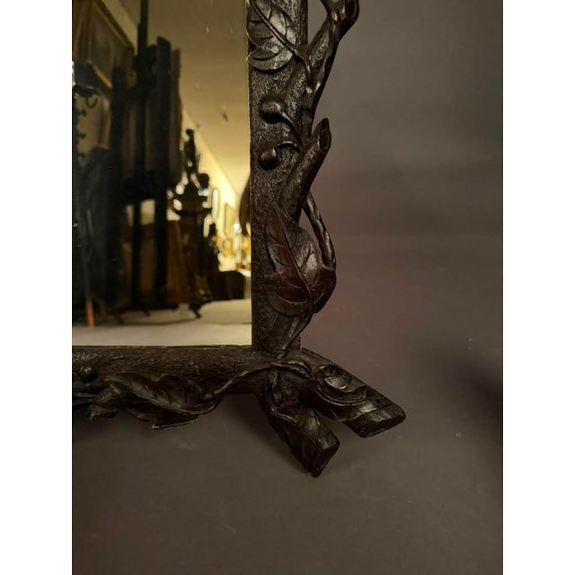 Carved European Faux Bois Mirror With Cherry Motif, Circa 1900 For Sale - Image 9 of 13