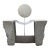 20th Century Brutalist Modernist Concrete and Metal Lounge Chairs For Sale