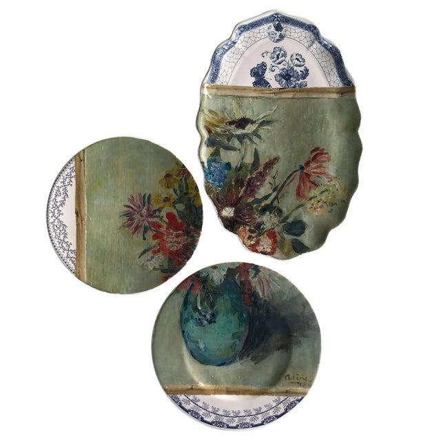 Wall Art Installation of Handmade Ceramic Plates - "Adine" For Sale - Image 9 of 9