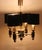 1960s Empire Dark Green Leather and Brass Four-Arm Chandelier, France, 1960s For Sale - Image 5 of 18