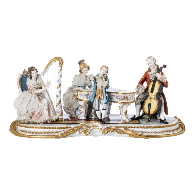 Porcelain Sculptural Group of Musicians For Sale