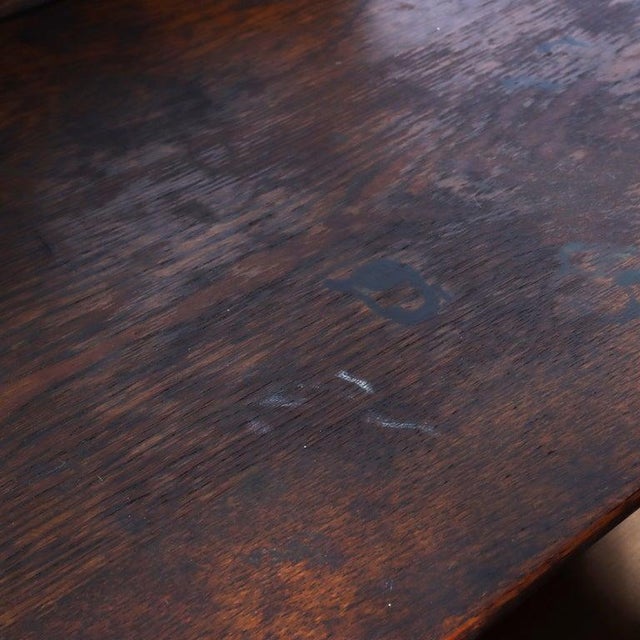 Antique Oak Hotel Wash Stand With Mirror C1920 For Sale - Image 10 of 14