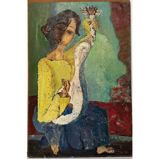 Alfred Rogoway, Figurative Composition, 1960, Oil Painting For Sale - Image 9 of 9