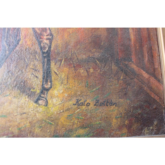 Kalo Zoltan, Chestnut Horse, 1950s, Oil on Canvas, Framed For Sale - Image 5 of 13