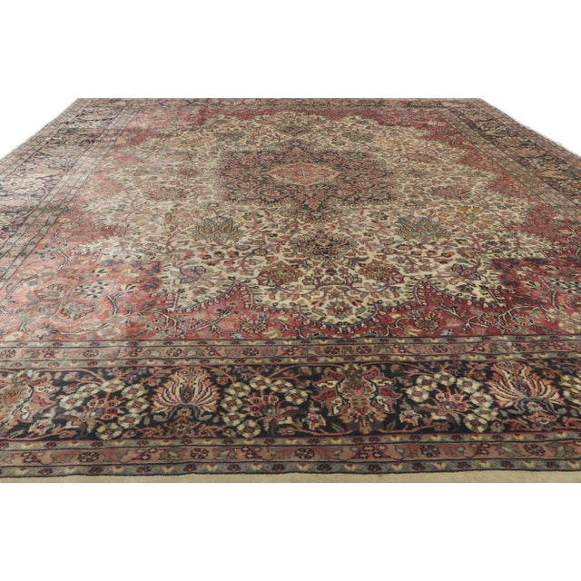 Vintage Indian Rug, 09'03 X 12'07 For Sale - Image 4 of 10