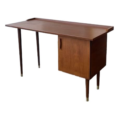 1960's Restored American Walnut Desk For Sale